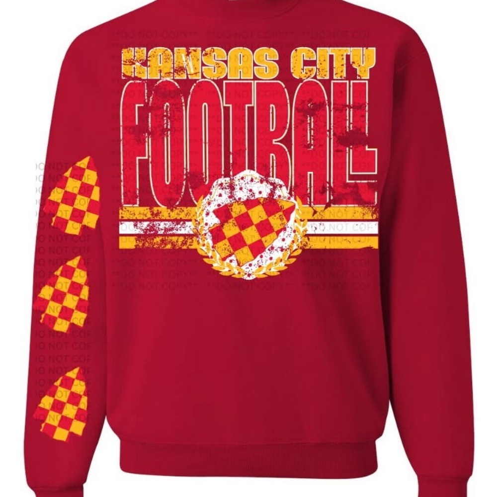 Kansas City Football Red or grey Sweatshirt